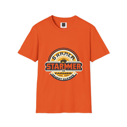 Starme The Farmer & granny Harmer Unisex Softstyle T-Shirt - London Landmarks & Vintage Theme