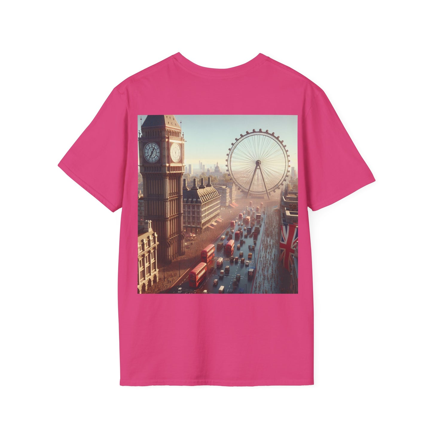 Starme The Farmer & granny Harmer Unisex Softstyle T-Shirt - London Landmarks & Vintage Theme