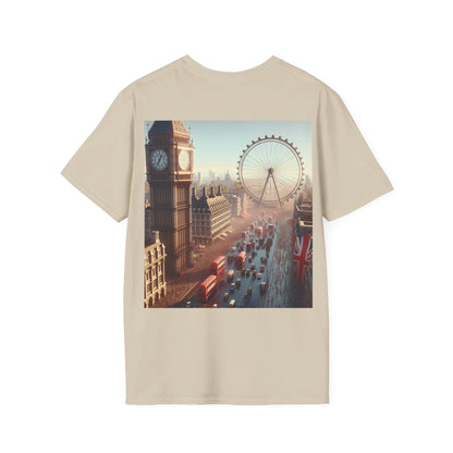 Starme The Farmer & granny Harmer Unisex Softstyle T-Shirt - London Landmarks & Vintage Theme