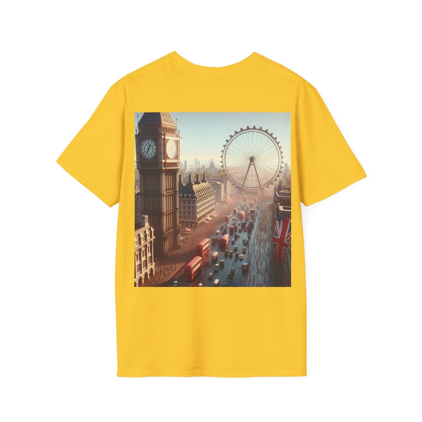 Starme The Farmer & granny Harmer Unisex Softstyle T-Shirt - London Landmarks & Vintage Theme