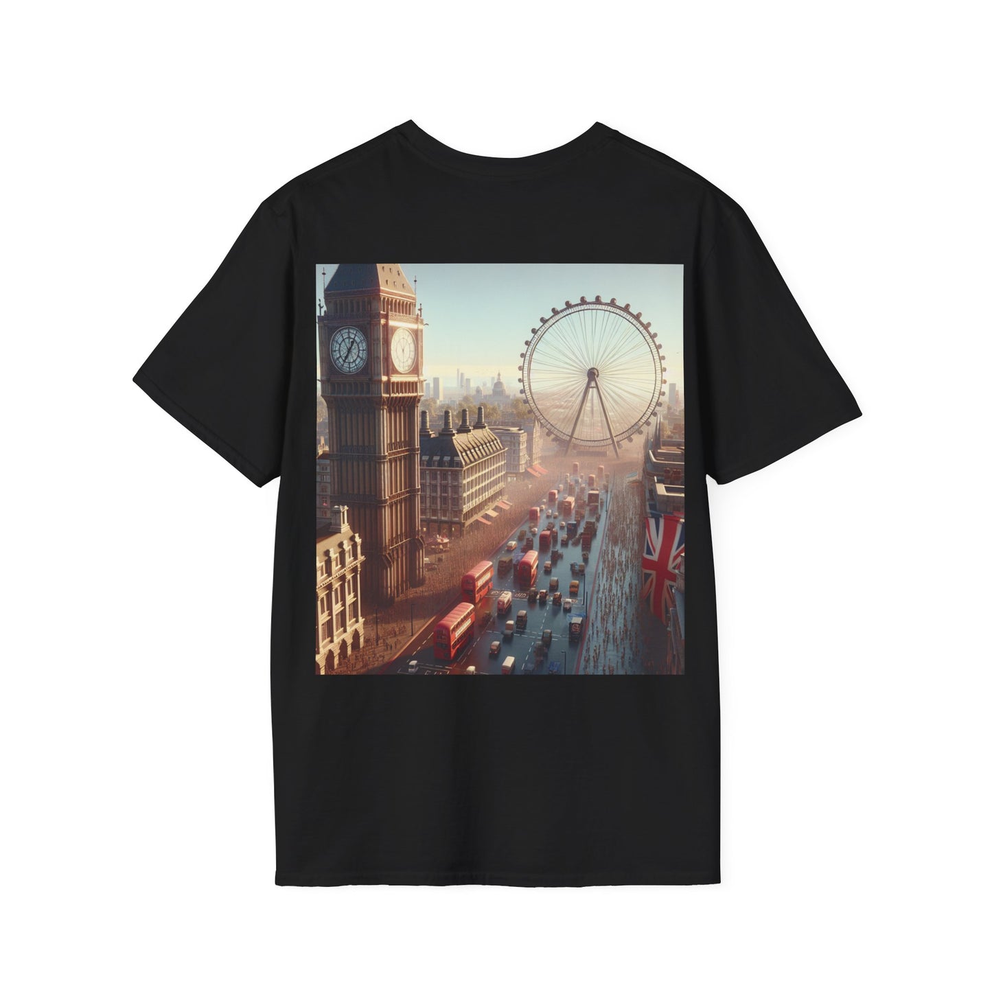 Starme The Farmer & granny Harmer Unisex Softstyle T-Shirt - London Landmarks & Vintage Theme