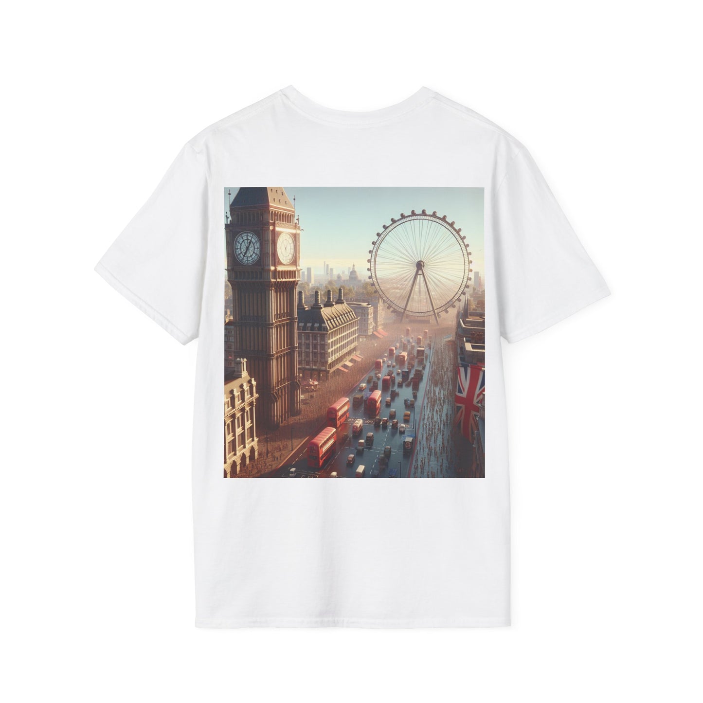 Starme The Farmer & granny Harmer Unisex Softstyle T-Shirt - London Landmarks & Vintage Theme